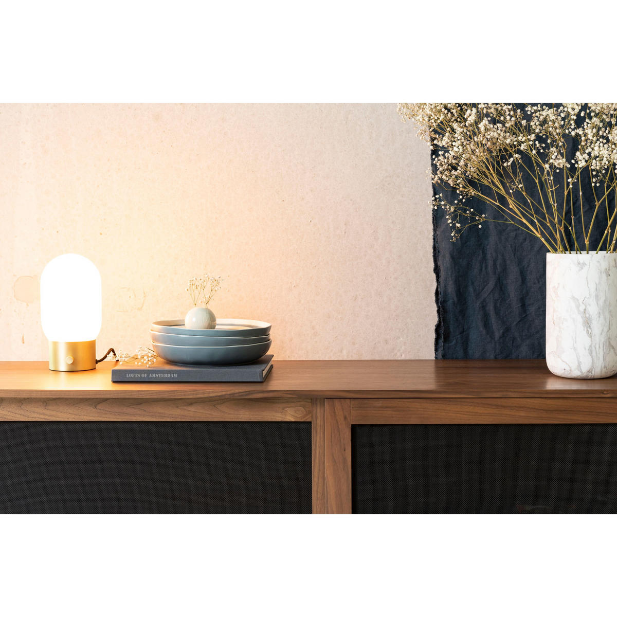 TISCHLAMPE Urban Charger Gold - Goldfarben, Glas (12.5/12.5/24.5cm) - Zuiver