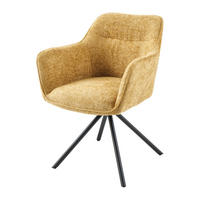 STUHL VERONA Strukturstoff Senfgelb 80 cm - Gelb/Schwarz, Textil/Metall (58/80/59cm) - riess-ambiente