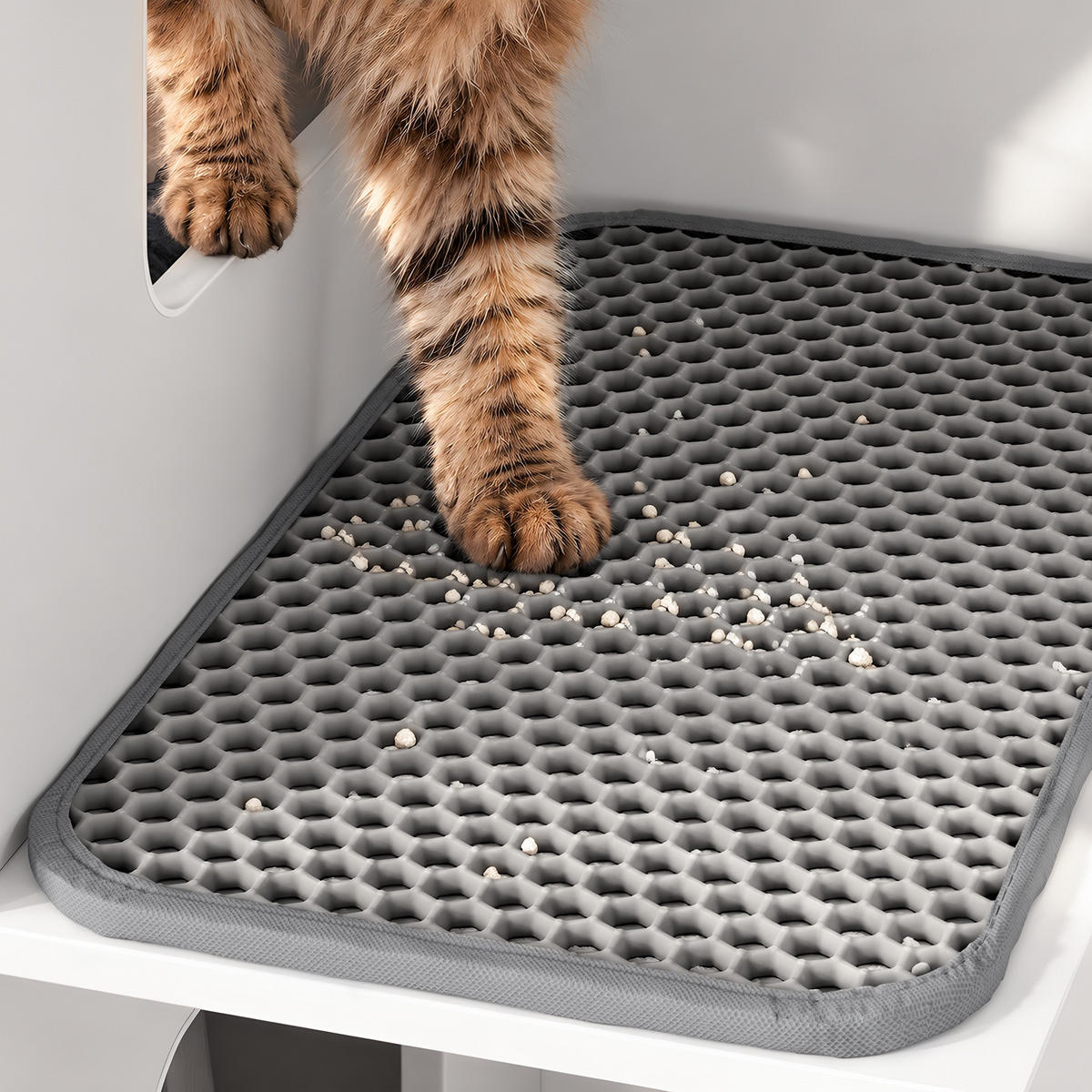 KATZENKLO-SCHRANK mit zwei Fächern und Regal HAT09-E-W - Weiß, Holzwerkstoff (45/95.5/80cm) - SoBuy