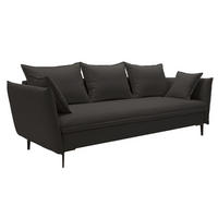 SOFA mit Bettkasten Flavio, 237 cm, Schlaffunktion, Schwarz - Schwarz, Holz (237/90/105cm) - Emporius