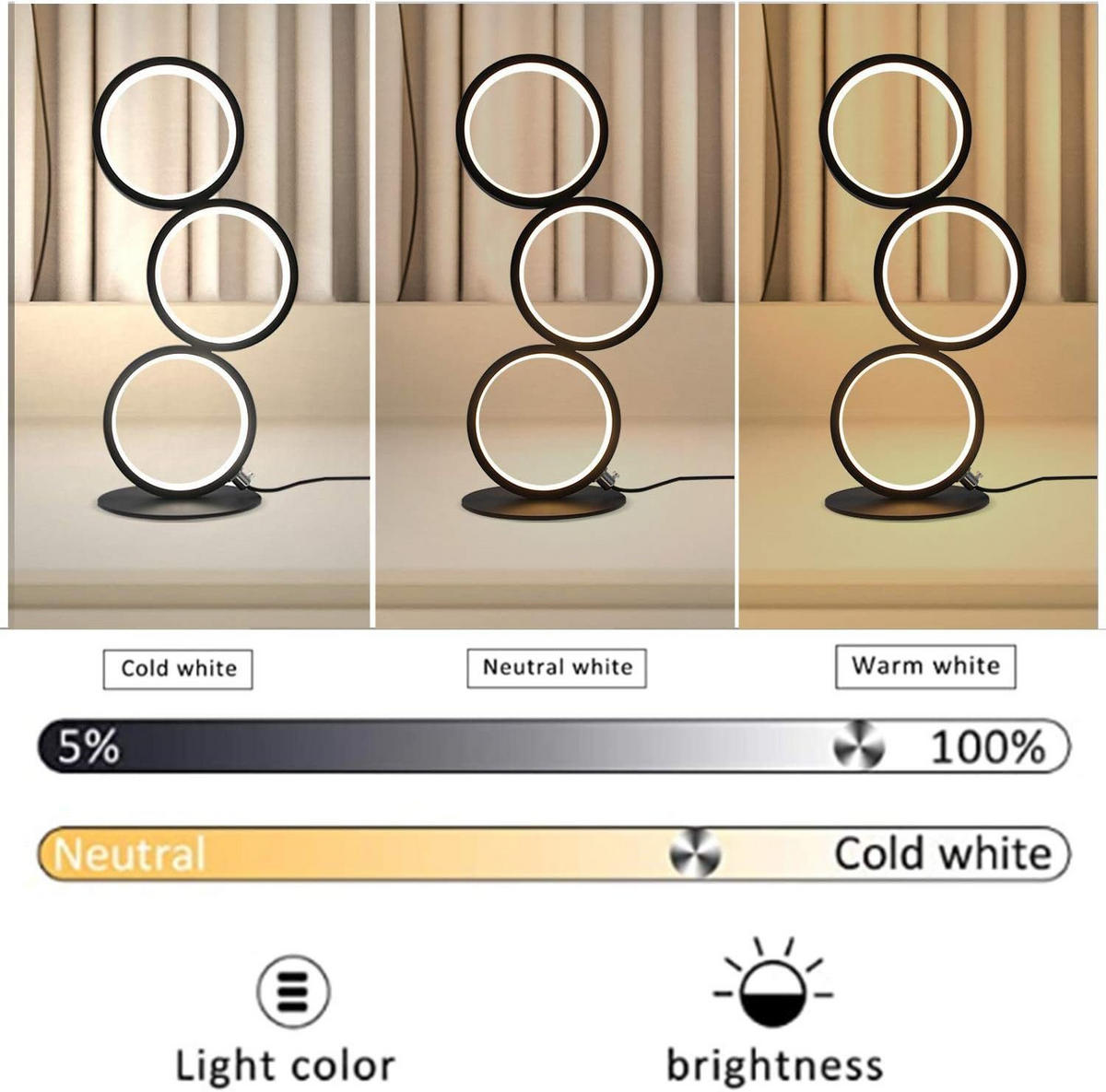 LED-TISCHLEUCHTE Chemnitz 14/14/38 cm - Schwarz, Metall (14/14/38cm) - Nettlife