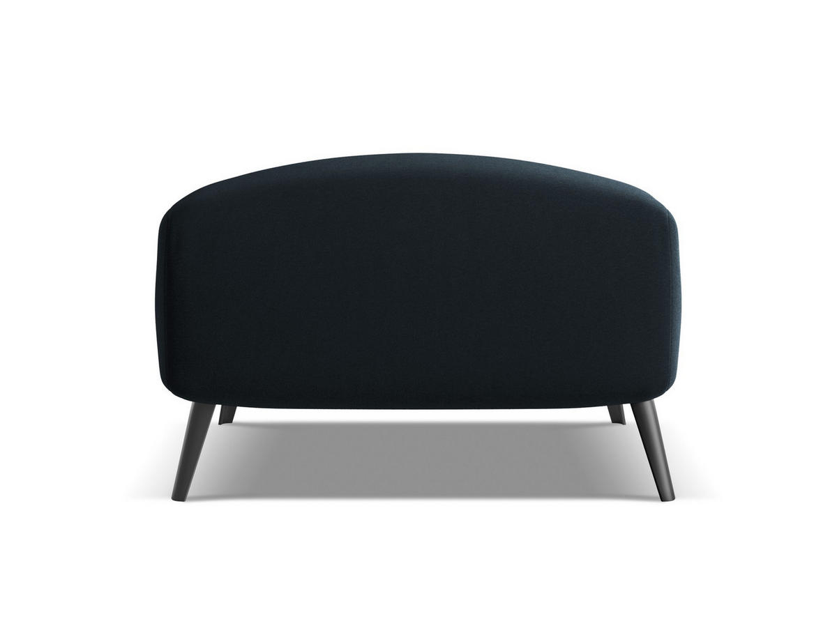 POUF Samt Stoff Blau - Blau/Schwarz, Textil/Metall (65/44/65cm) - Makamii