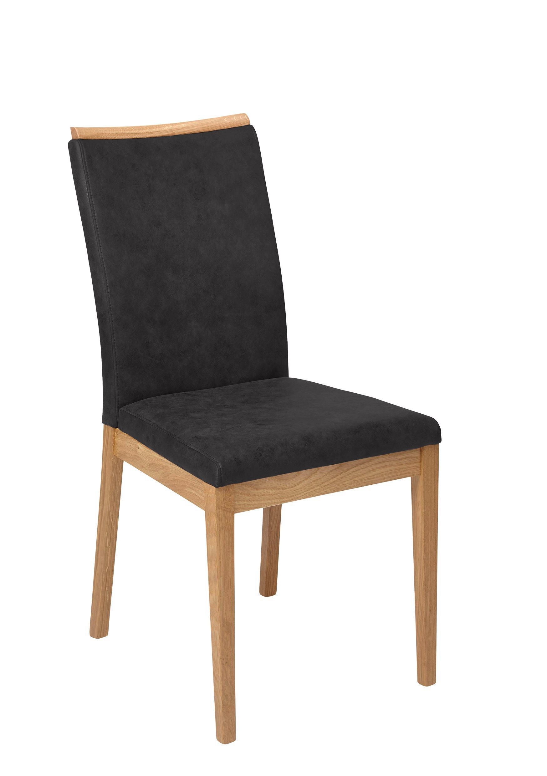 ESSZIMMERSTUHL 2er-Set Delfi 2 Wildeiche Massiv/Microfaser Anthrazit - Anthrazit, Holz (46/98/60cm) - 58aufmkessel