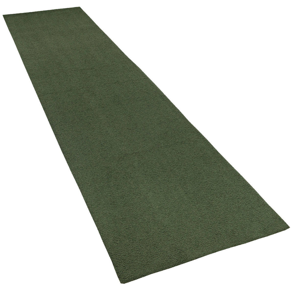 LUXUS LÄUFER HOCHFLOR SHAGGY TEPPICH VELVET - Grün, Textil (80/160cm) - Snapstyle