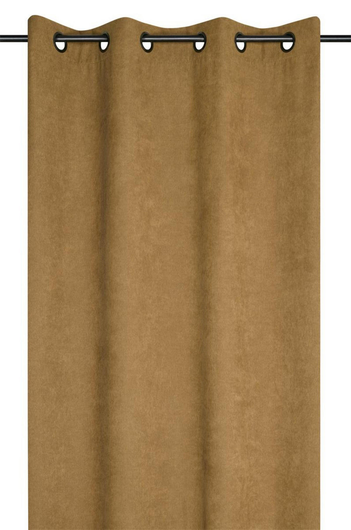 VORHANG Samt Dandy 140/260 cm - Gelb, Textil (140/260cm)
