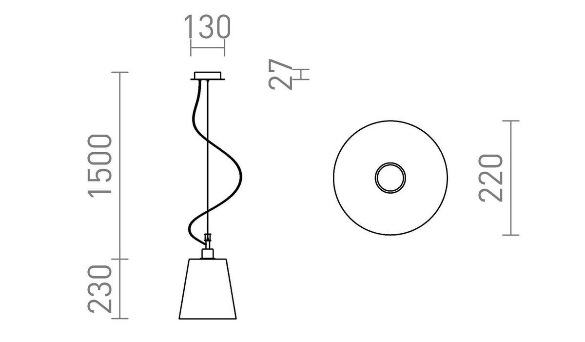 PENDELLEUCHTE BABU NEW 22 Klarglas 15 W - Chromfarben, Metall (30/30/120cm) - Rendl