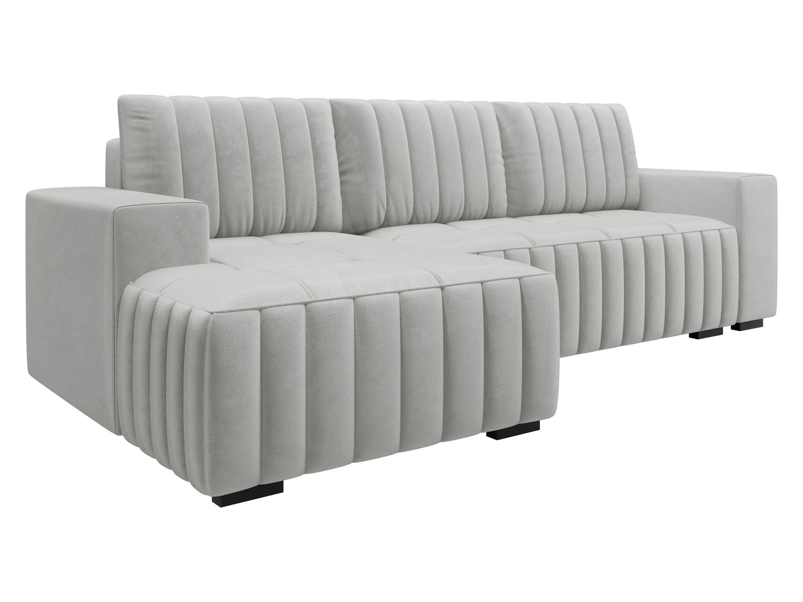 ECKSOFA Hugo, Seite: Links - Dunkelbraun/Silberfarben, Holz/Textil (240/140cm)