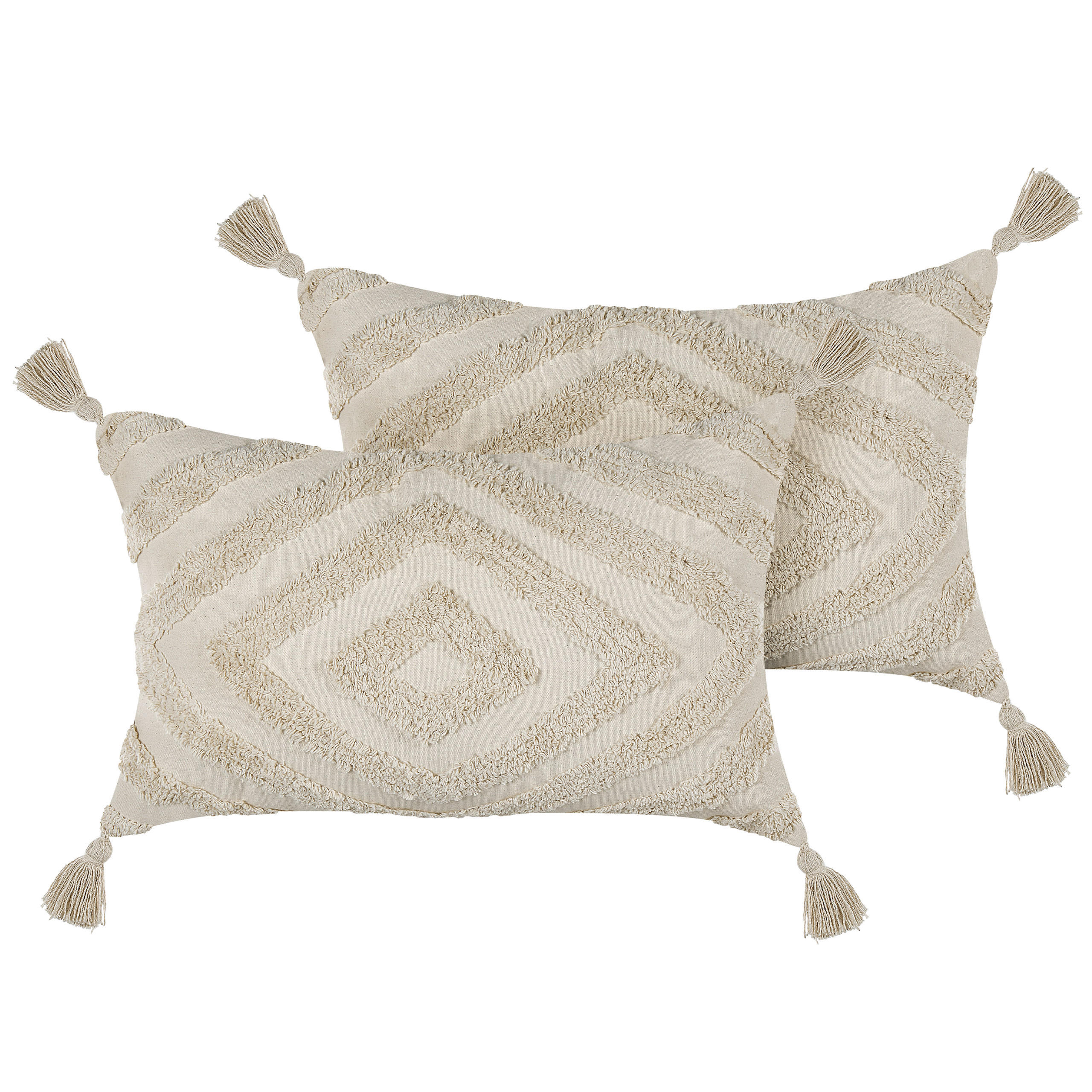 DEKOKISSEN Beige 40/60 cm Crataegus - Beige, Textil (60/40/10cm) - Beliani