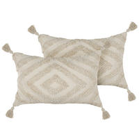 DEKOKISSEN Beige 40/60 cm Crataegus - Beige, Textil (60/40/10cm) - Beliani