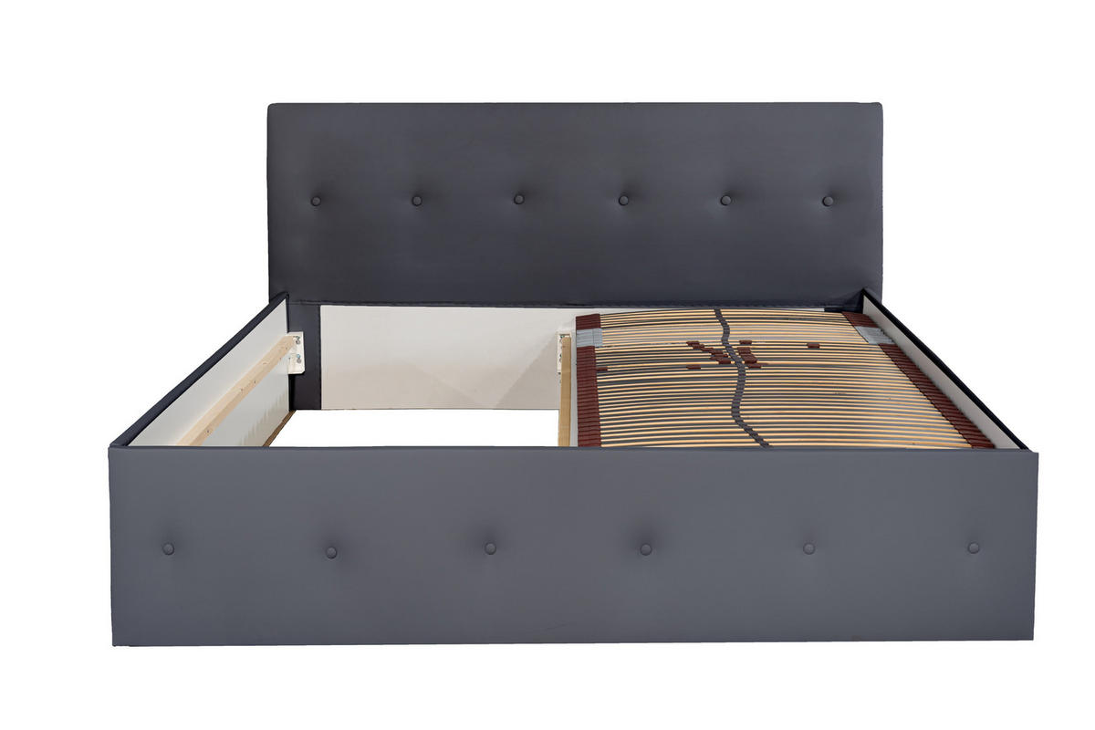 POLSTERBETT Atalanta Anthrazit 140 x 200 x 40 cm Ohne Matratze und Lattenrost - Anthrazit, Holz (140/200cm) - Halmon Schlafkomfort Betten 