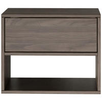 NACHTTISCH hängend Framme Walnuss Holzoptik mit Fach, 50 cm - Dunkelbraun, Holzwerkstoff (50/40/36cm) - Selsey