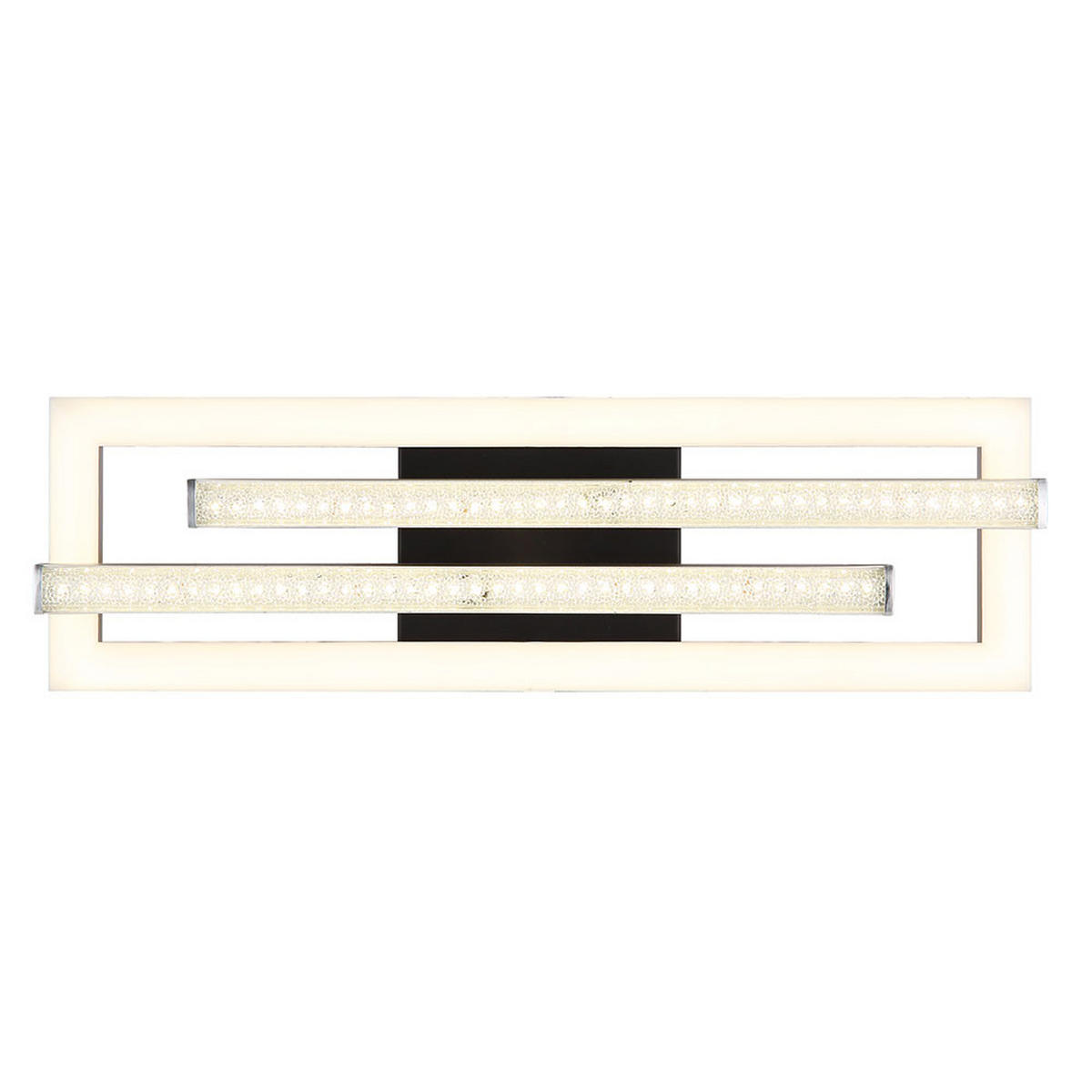 LED DECKENLEUCHTE Kristall Schwarz - Schwarz, Metall (40/37.5/6.3cm) - Globo Lighting