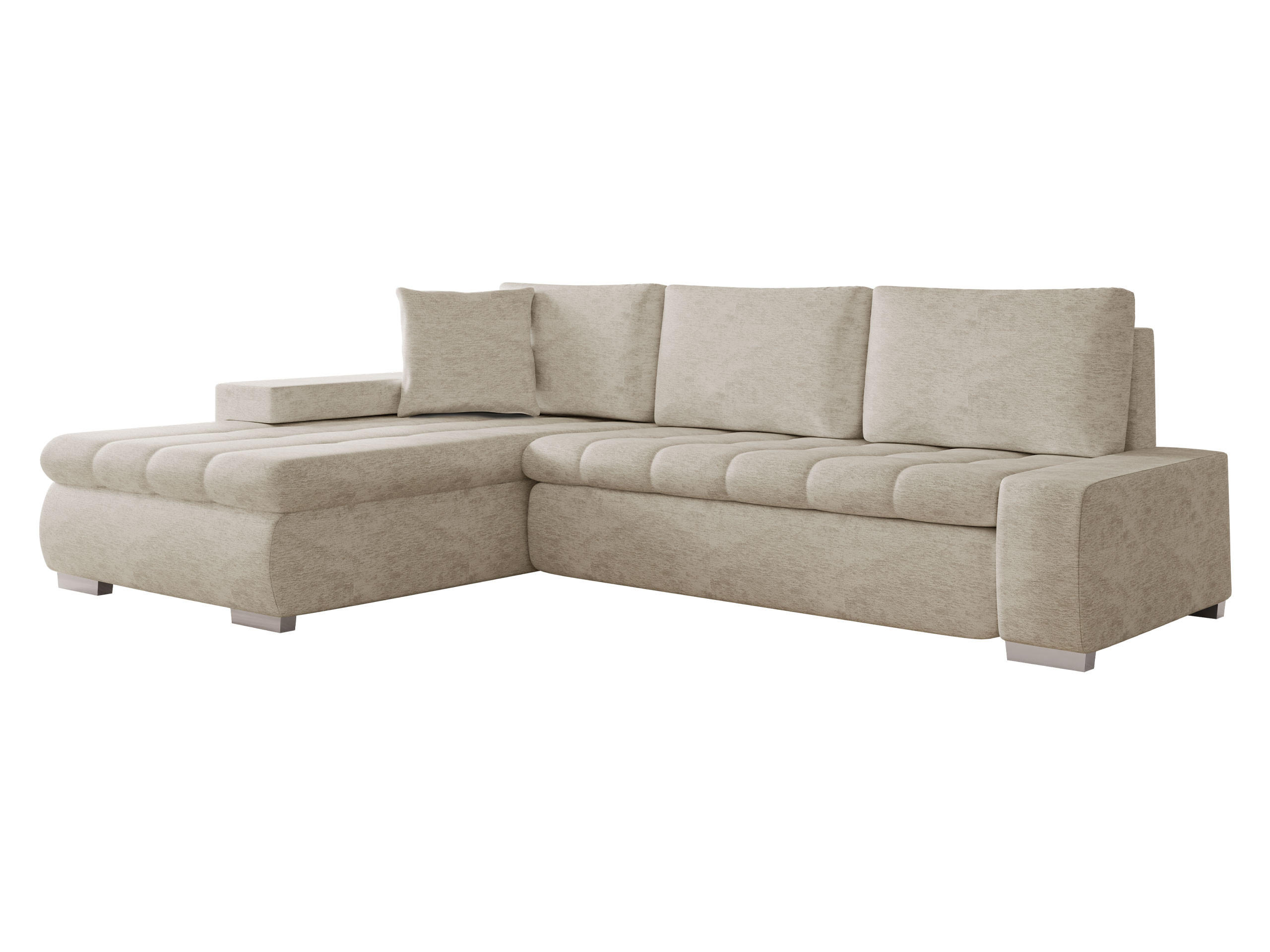 ECKSOFA Orkan Mini - Champagner, Holz/Textil (265/185cm) - MIRJAN24