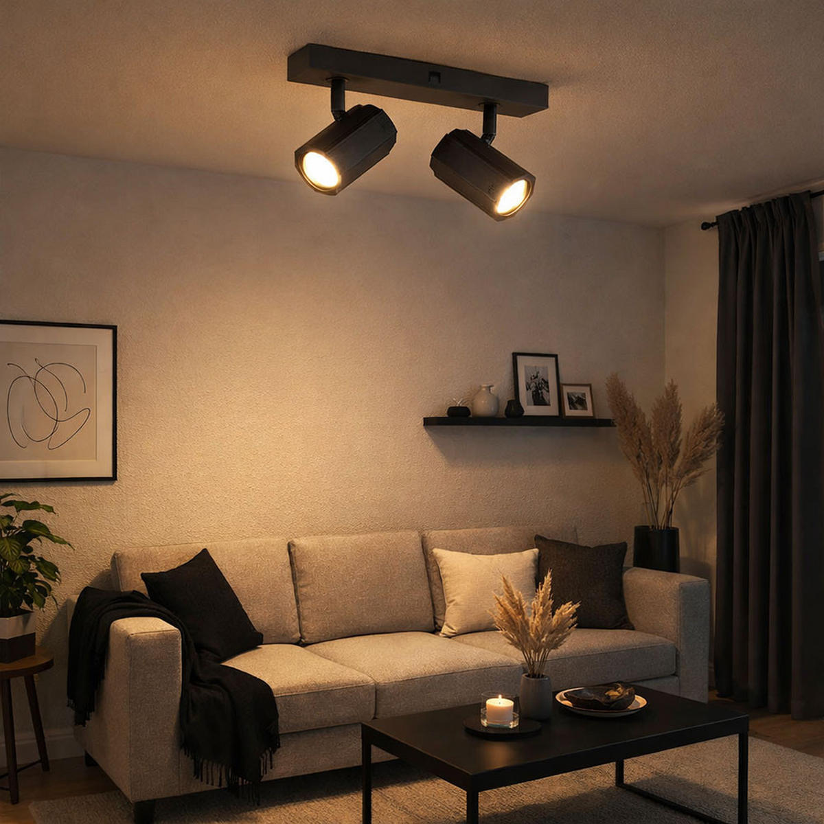 DECKENLEUCHTE Metall anthrazit JAMES - Anthrazit, Metall (26/6/14.5cm) - Globo Lighting