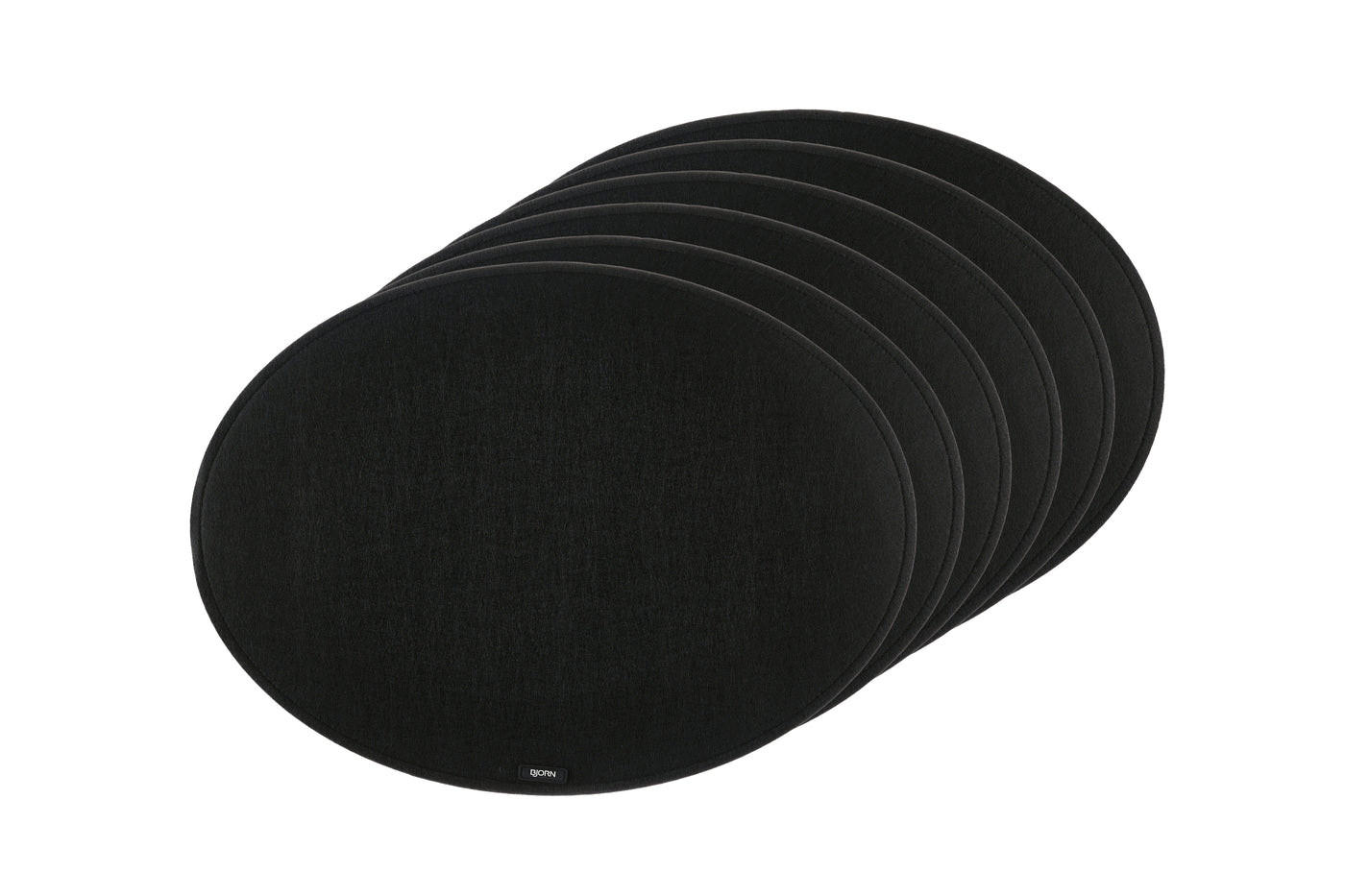 TISCHSET - 6er-Set - Recycelter Filz in Schwarz - Schwarz, Textil (33/45cm) - Björn