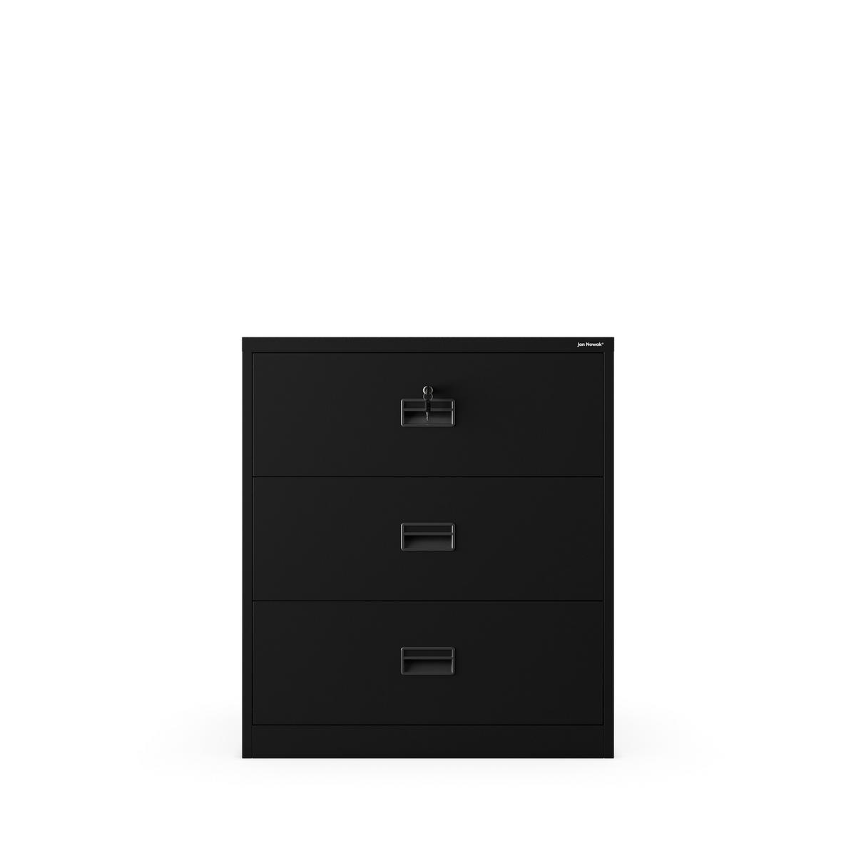 AKTENSCHRANK SARA XL V3 102x90x60 cm - Schwarz, Metall (90/102/60cm) - Jan Nowak