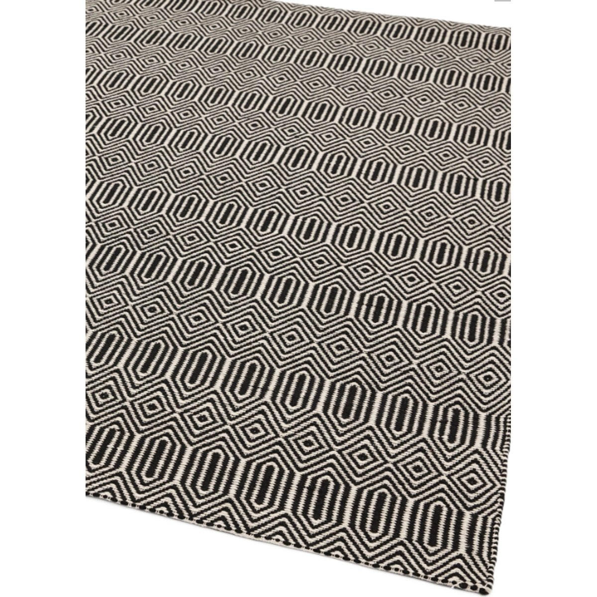 TEPPICH Handgewebter aus Wolle und Baumwolle im Berber-Stil SILWAN Schwarz 200 x 300 cm - Schwarz, Naturmaterialien (200/300cm) - Novatrend