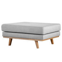 POLSTERHOCKER - Buchefarben/Hellgrau, Textil (85/43/60cm) - home24