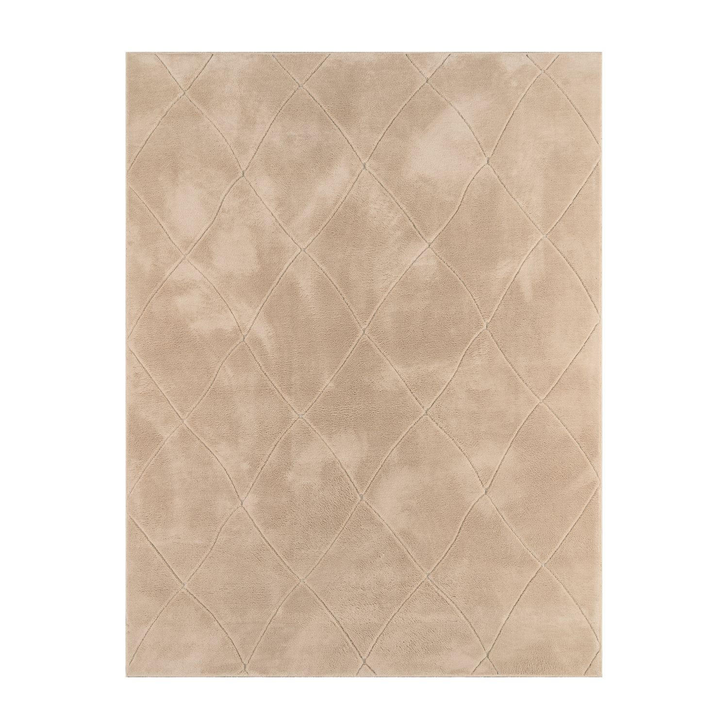 FLACHWEBETEPPICH Skandinavisch Beige 80 x 150 cm - Sandfarben, Kunststoff (80/150cm) - TT Home