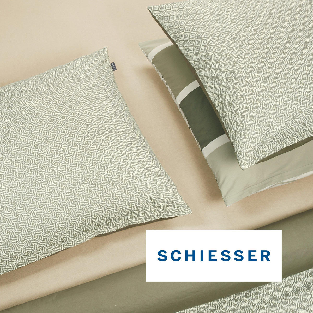 BETTWÄSCHESET Brody - Renforcé - 2-teilig - 135 x 200 cm - Grün - Grün, Textil (135/200cm) - SCHIESSER