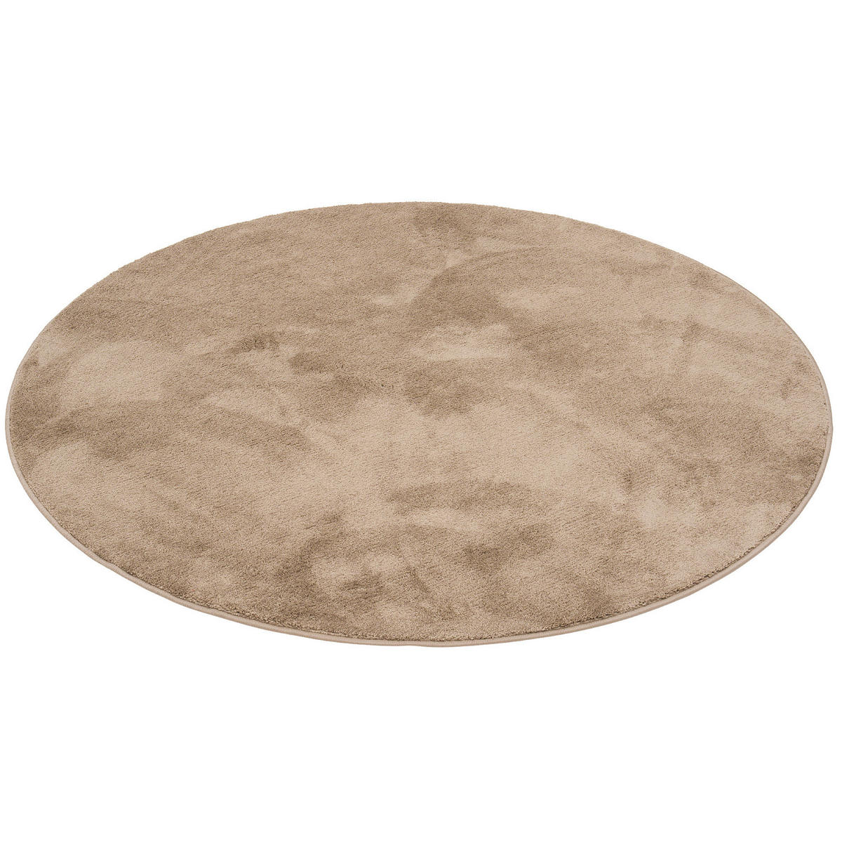 HOCHFLOR LANGFLOR TEPPICH SUPER SOFT MELIA RUND - Taupe, Textil (120/120cm) - Pergamon