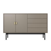 SIDEBOARD Stoon Steingrau 154 cm - Beige/Goldfarben, Holzwerkstoff/Metall (154/93/38cm) - Selsey