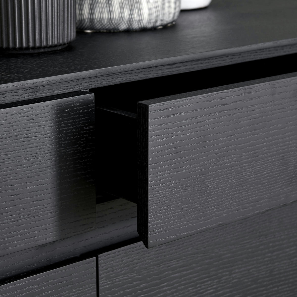 SIDEBOARD Schwarz - Schwarz, Holz/Metall (205/82/45cm) - Furnhouse