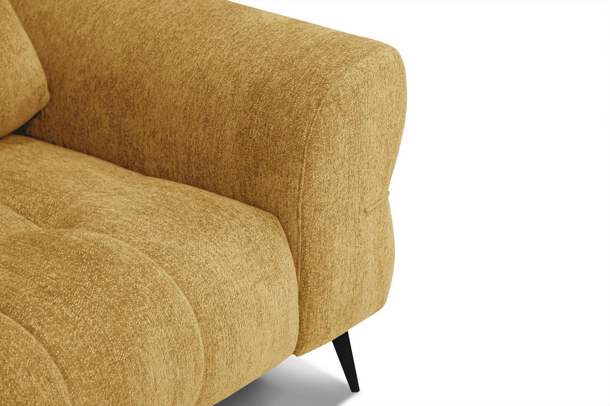 SOFA SALVINI 2,5-Sitzer, gelb - Gelb, Holz/Textil (206/88/99cm) - Courtois Laville