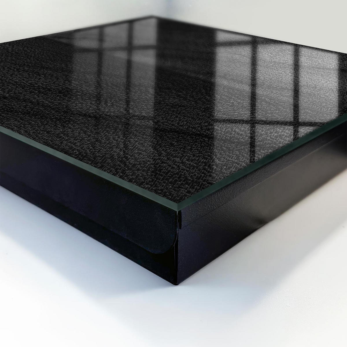 SCHLÜSSELBOX Schwarz 30x30 cm- Türöffnung nach rechts - Elegantes Schwarz - Schwarz, Metall (30/30/5cm) - TULUP
