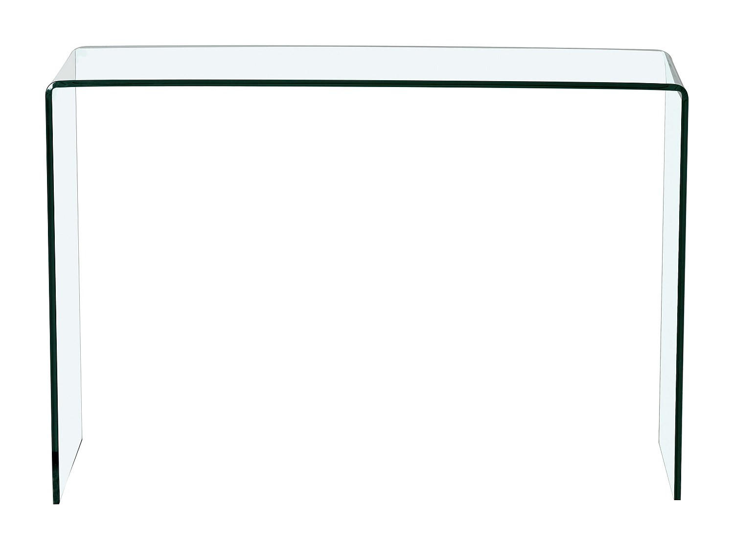 KONSOLENTISCH - 110 cm x 35 cm - Glas - Transparent - ALONZO - Transparent, Glas (35/110/75cm) - Vente-Unique