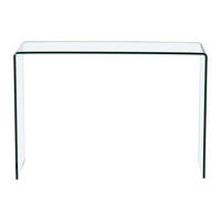 KONSOLENTISCH - 110 cm x 35 cm - Glas - Transparent - ALONZO - Transparent, Glas (35/110/75cm) - Vente-Unique