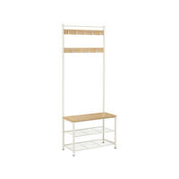 GARDEROBENSTÄNDER BUDAPEST - Weiß, Holzwerkstoff (70/175/32cm) - Hansiro