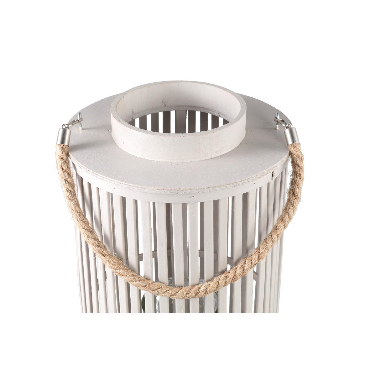 LATERNE Zafria Beige 24/24/70cm - Beige, Naturmaterialien (24/70/24cm) - PTMD Collection