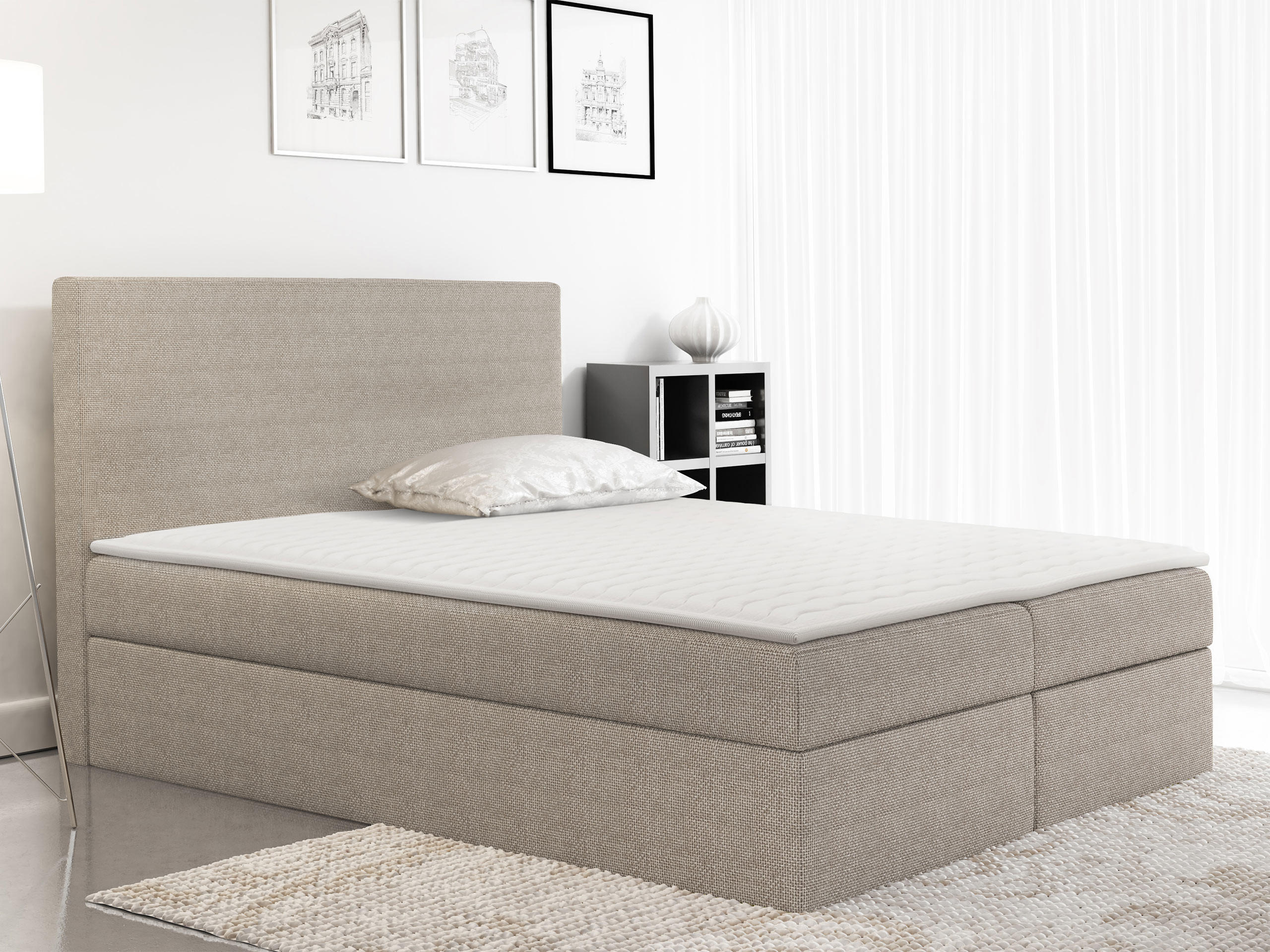 BOXBETT Basic - Beige, Holz (120/200cm) - MIRJAN24