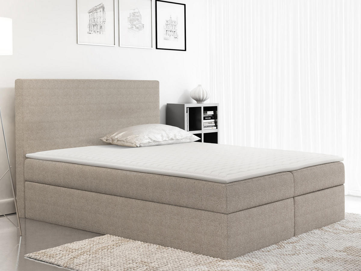 BOXBETT Basic - Beige, Holz (120/200cm) - MIRJAN24