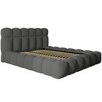 POLSTERBETT Mira XL Anthrazit 140/200 cm Boucle mit Bettkasten - Anthrazit, Textil/Metall (140/200cm) - wonello