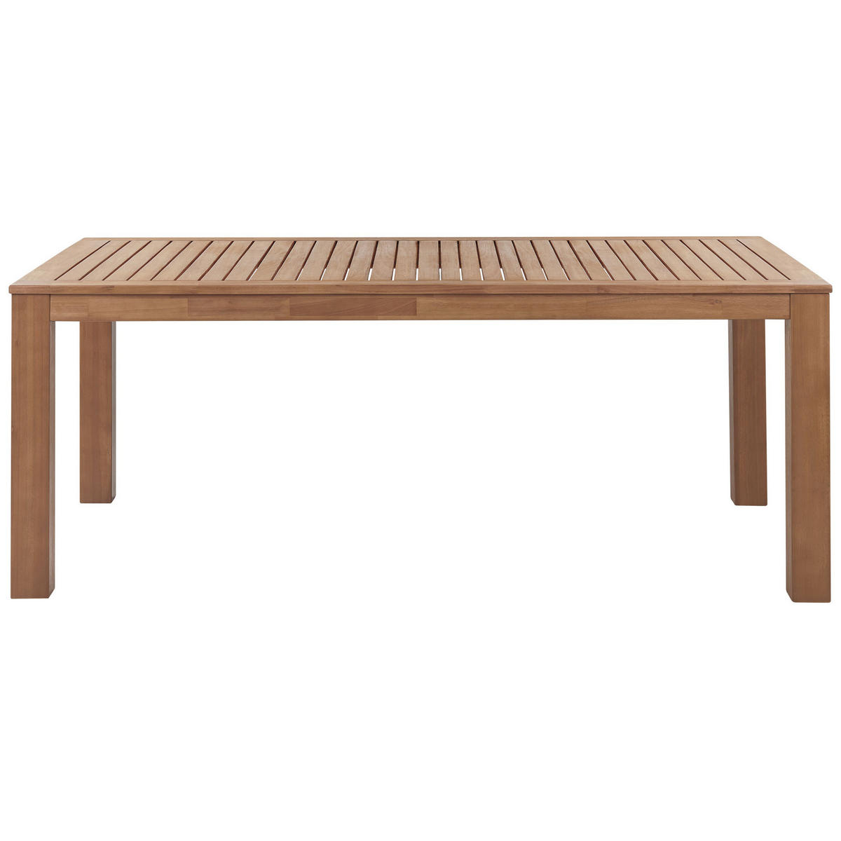 GARTENTISCH Eukalyptusholz hellbraun 190/105 cm Monsano - Hellbraun, Holz (105/190/76cm) - Beliani