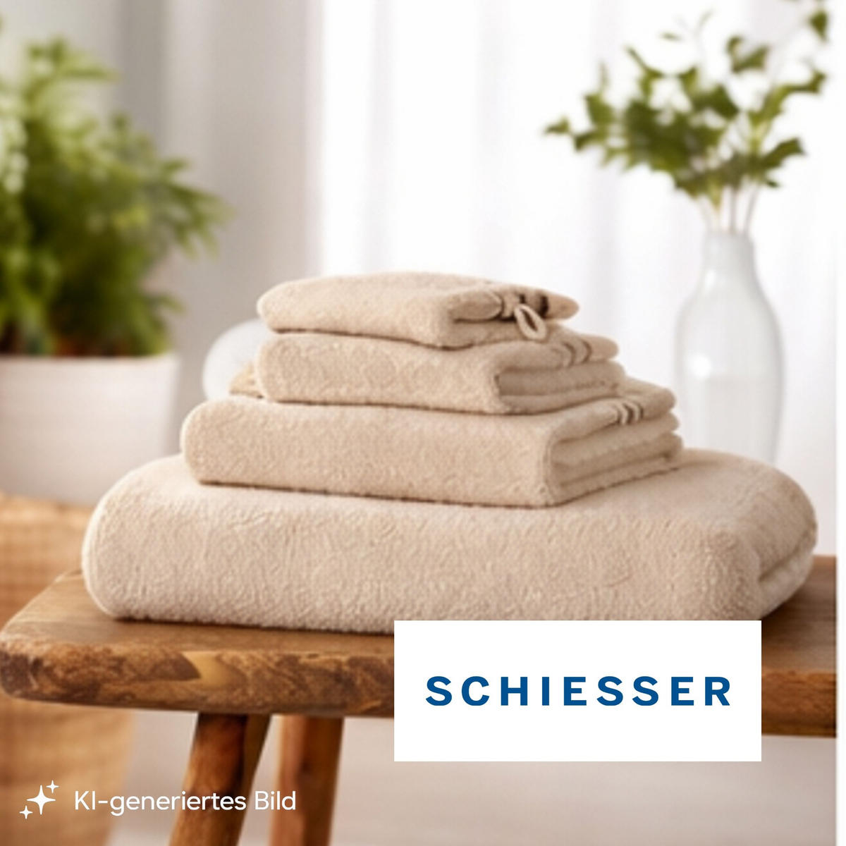 WASCHHANDSCHUHSET Skyline Color - 5-teilig - 16x22 cm - Sand - Sandfarben, Textil (16/22cm) - SCHIESSER