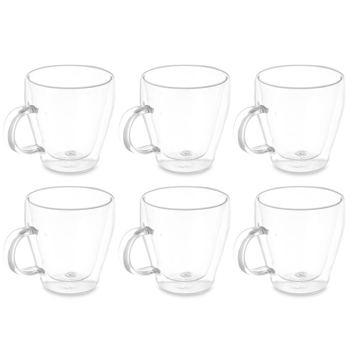 TASSEN Doppelwandig 270 ml 6er-Set - Transparent, Glas (270L) - Vivalto