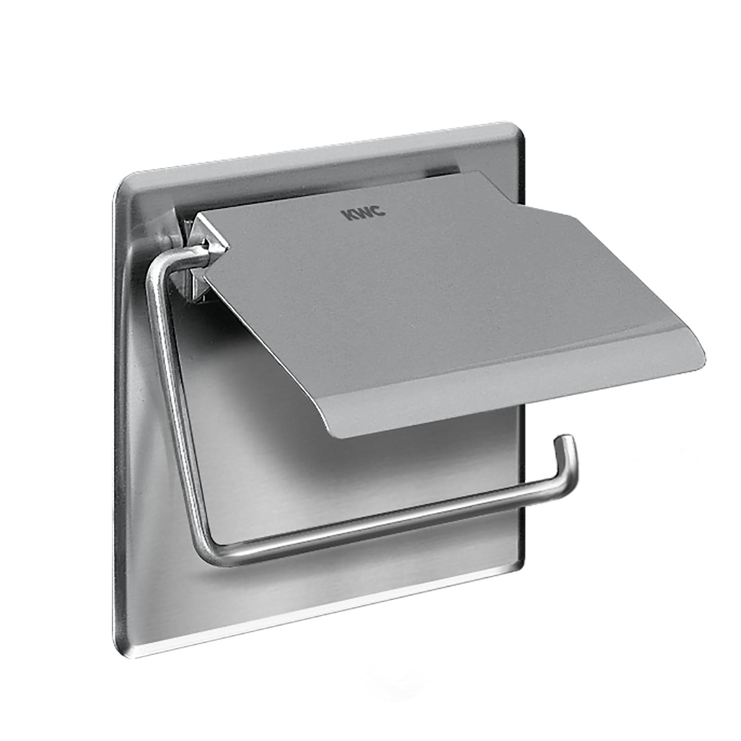 AR WC-Rollenhalter Edelstahl 145x130x25 mm Aufputz - Grau, Metall (2.5/14/15.5cm) - KWC