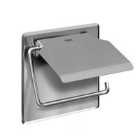 AR WC-Rollenhalter Edelstahl 145x130x25 mm Aufputz - Grau, Metall (2.5/14/15.5cm) - KWC