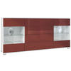 SIDEBOARD Bari Bordeaux Hochglanz - Bordeaux, Holzwerkstoff (166.5/75.5/35cm) - Vladon