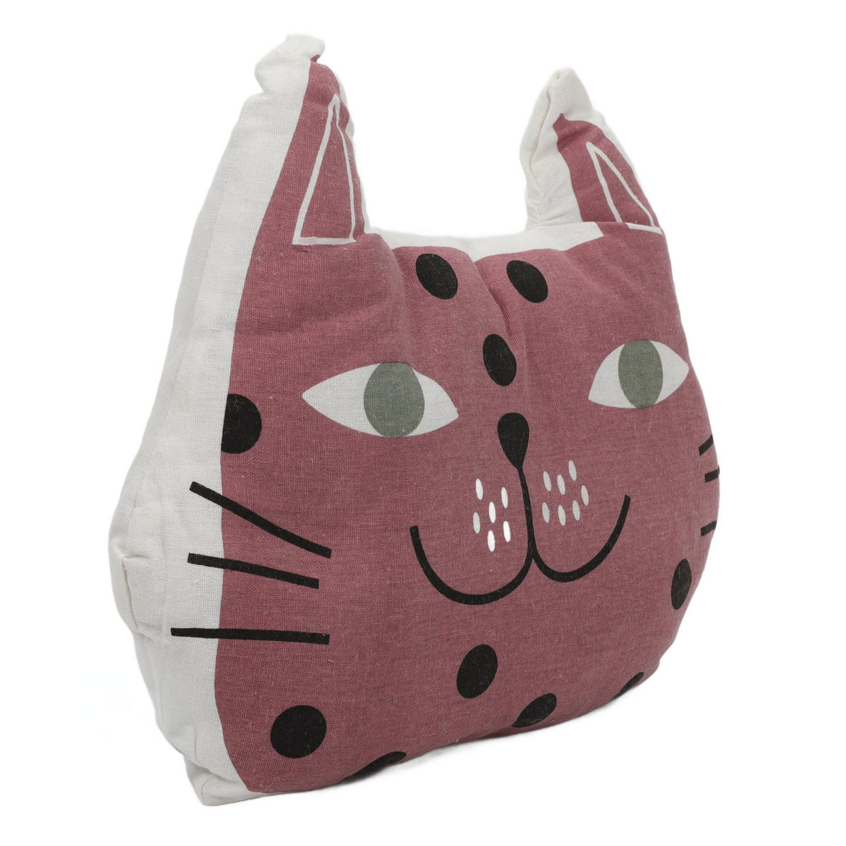 KINDERKISSEN mit Aufdruck 40/35 cm - Multicolor, Naturmaterialen (35/40cm) - Home Styling Collection