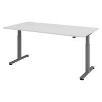 SCHREIBTISCH elektrisch XMST 100/200/74 cm in Grau/Graphitfarben - Graphitfarben/Grau, Holzwerkstoff (100/200/74cm) - bümö