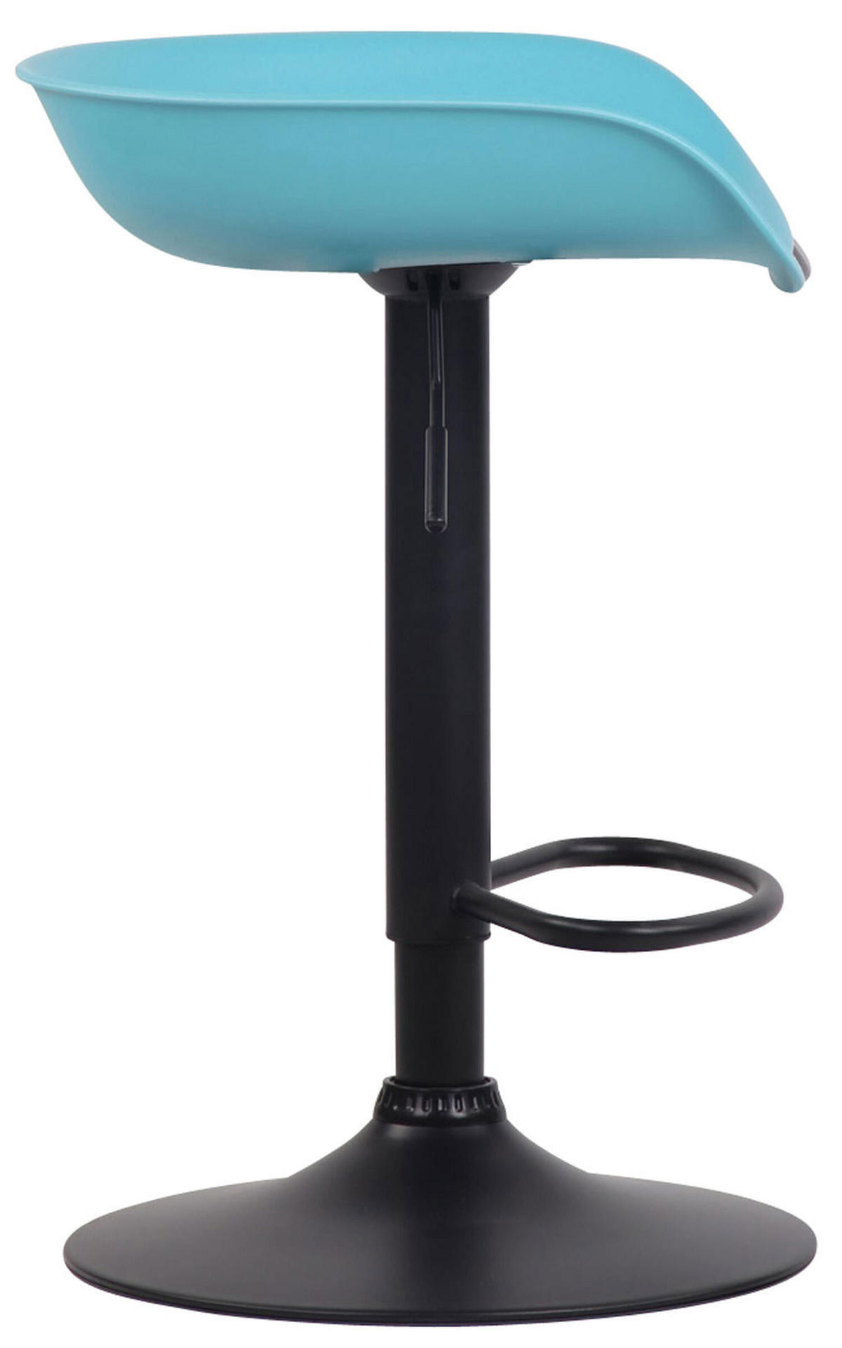BARHOCKER Anna, Gestell schwarz, Kunststoff Blau - Blau/Schwarz, Kunststoff/Textil (52/77/43cm) - TPFLiving