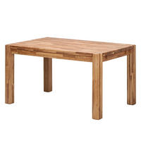ESSTISCH - Eiche massiv - Eichefarben, Holz (90/180/75cm) - home24