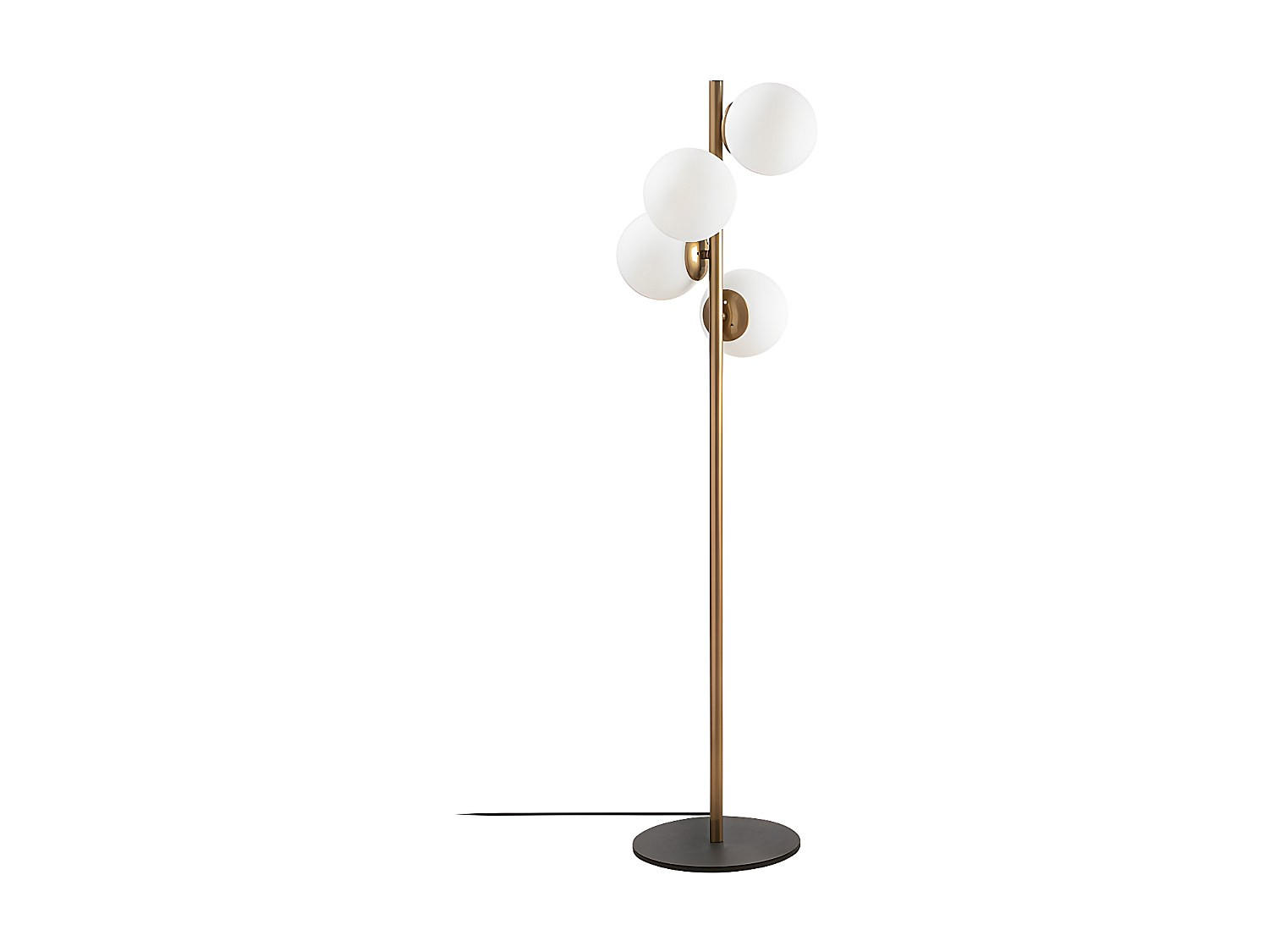 STEHLAMPE - 32 cm x 32 cm - metall - goldfarben Faze - Goldfarben, Metall (32/32/130cm) - Vente-Unique