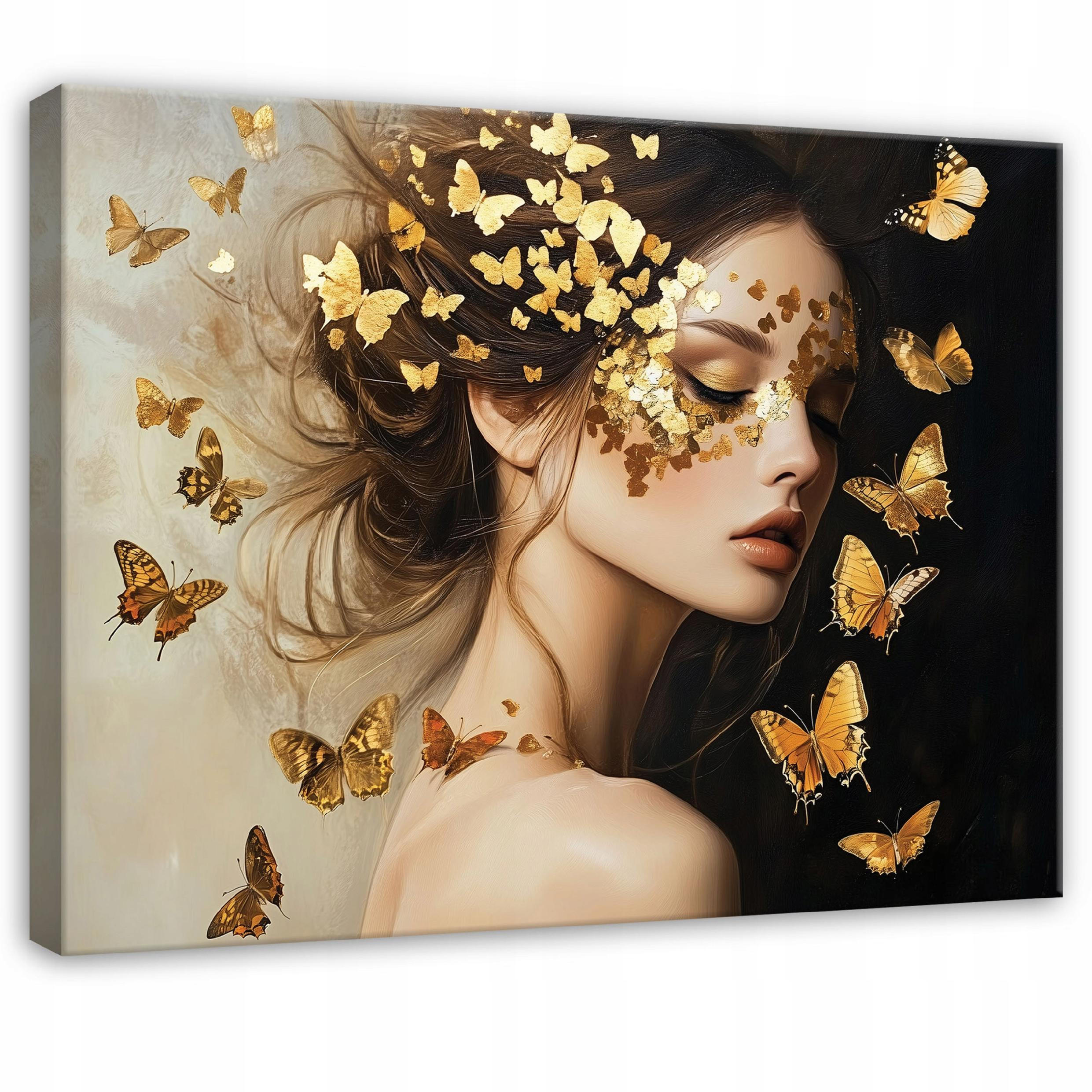 LEINWAND BILDER Frau Abstrakt Schlafzimmer 100x70 - Multicolor, Holzwerkstoff (100/70cm) - Wallarena