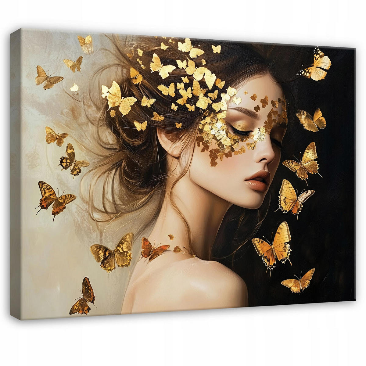 LEINWAND BILDER Frau Abstrakt Schlafzimmer 60x40 - Multicolor, Holzwerkstoff (60/40cm) - Wallarena