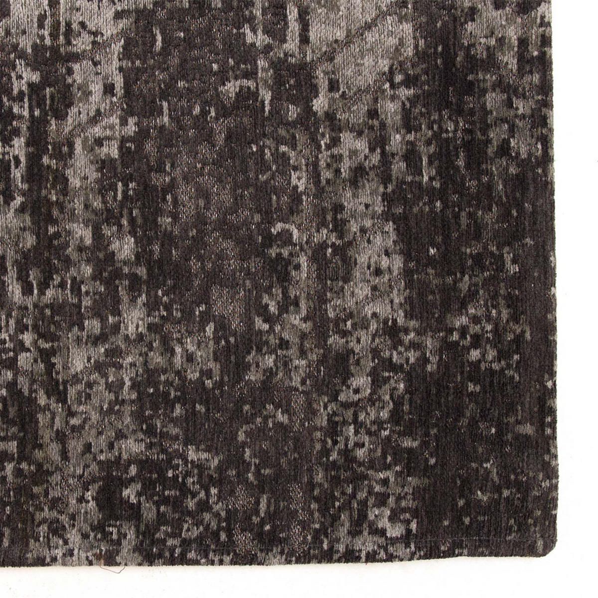 TEPPICH Harlem Contrast Mad Men 140/140 cm - Schwarz, Textil (140/140cm) - Louis De Poortere